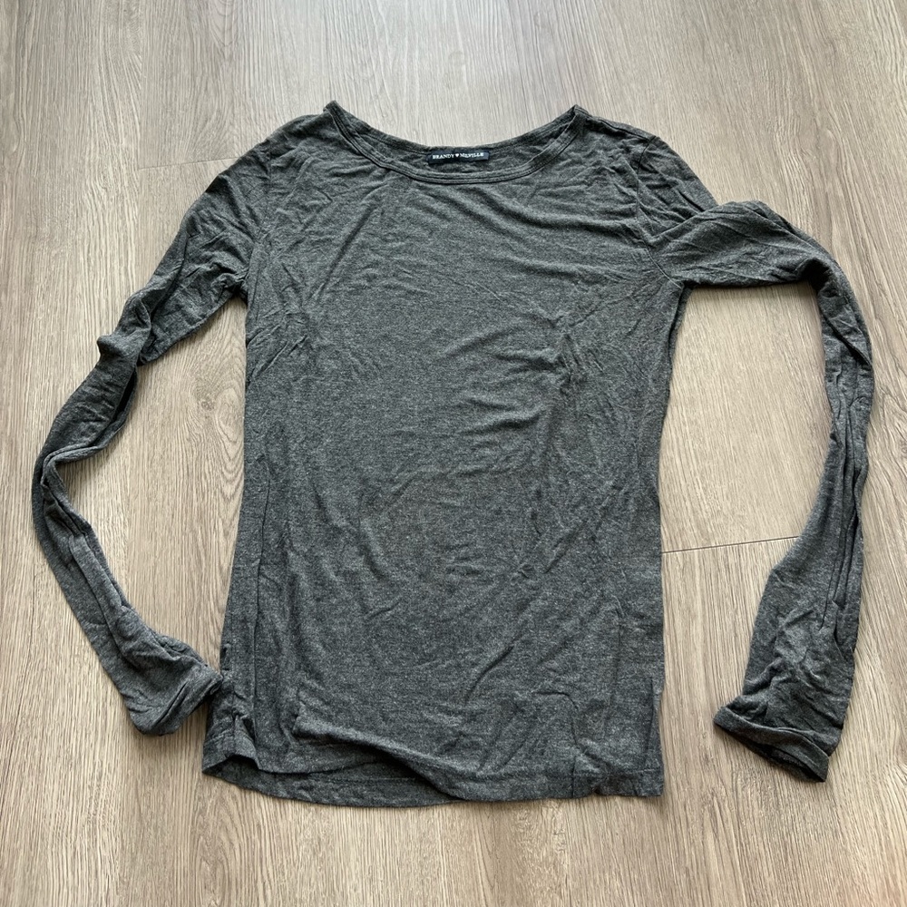 Brandy Melville Gray Long Sleeve with thumb holes